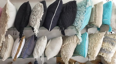 macrame cushion